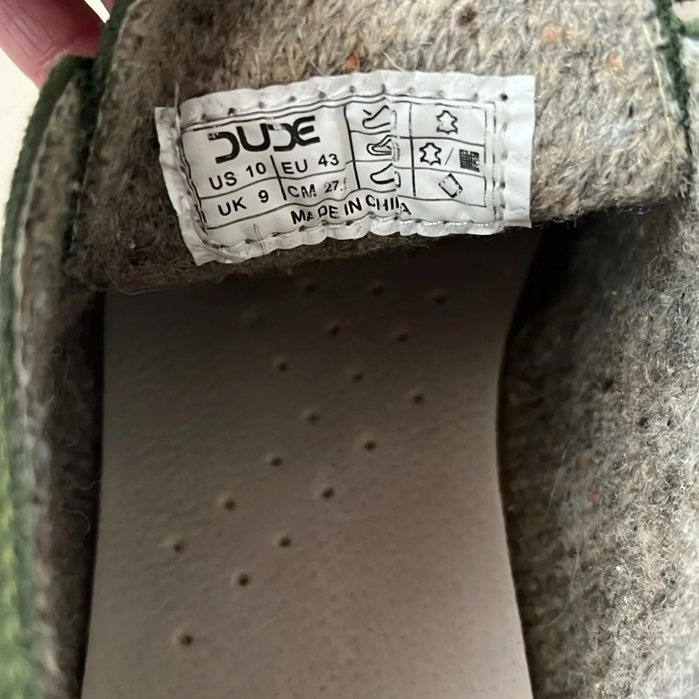 Hey Dude Green Suede shoes NWOT
